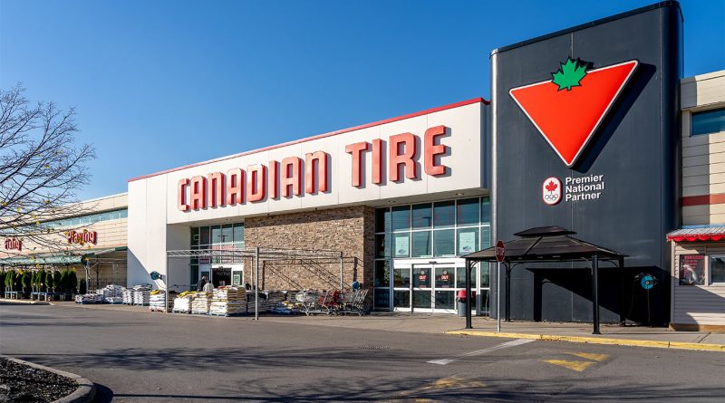 llustration of CTC storefront depicting the strategic partnership between Canadian Tire Corporation and Microsoft Azure, symbolizing the fusion of retail and cutting-edge technology.