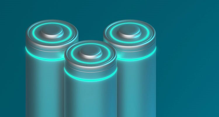 Illustration of rechargeable lithium ion batteries