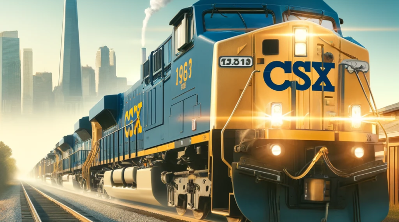 CSX train on a track, symbolizing the company's forward-moving labor-friendly initiatives
