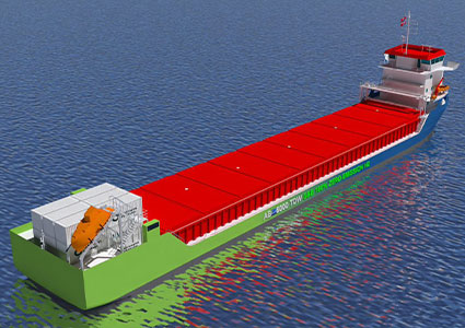 Zero emission cargo vessel