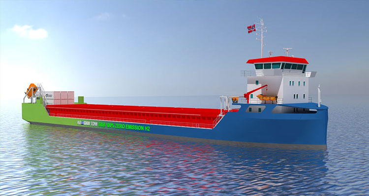 Zero emission cargo vessel