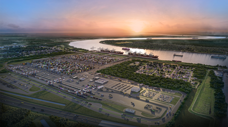 Ariel view of the Louisiana International Terminal