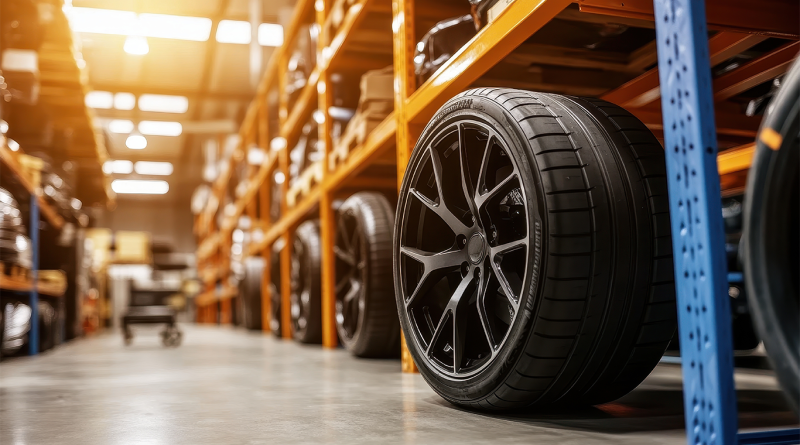 Auto parts in garage warehouse to support shipping companies article