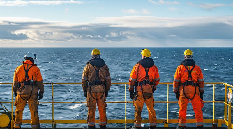 Maritime crew stood on deck to support GMDSS training courses article