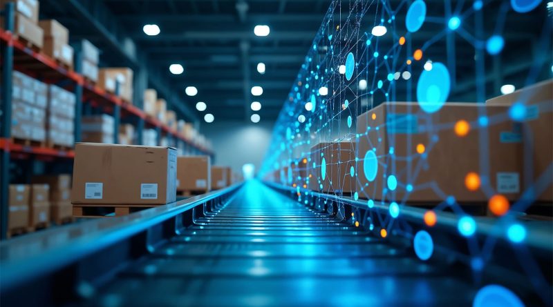 Warehouse efficiency smart warehouse graphic