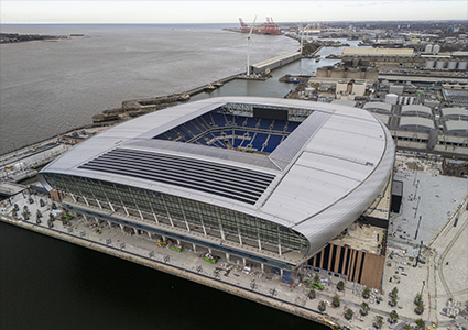 the Hill Dickinson Stadium, the new home venue of English football club Everton F.C.