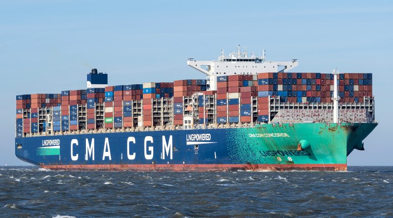 CMA CGM container ship transiting international waters amid heightened Gulf shipping tensions