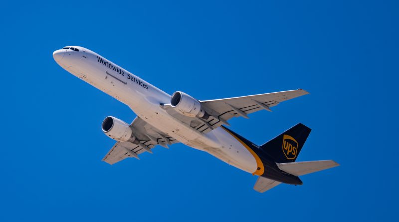 UPS cargo aircraft representing the company's $2 billion global logistics investment