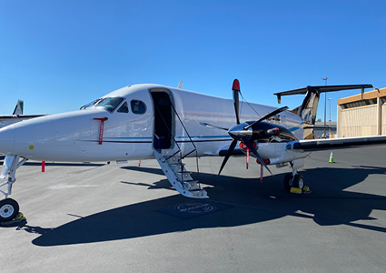 a twin-engine turboprop regional airliner