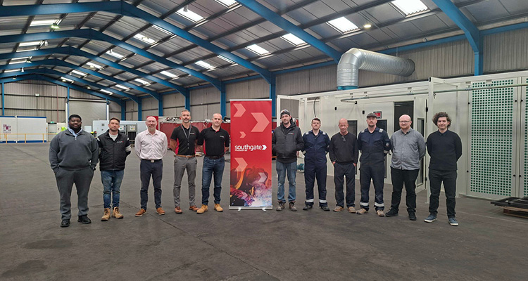 the Southgate Global team at the opening of its first UK-based Innovation Lab in Hixon, Staffordshire
