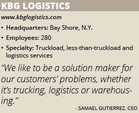 KBG Logistics info box