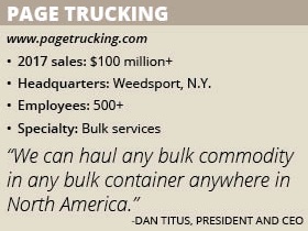Page Trucking info box